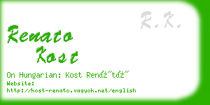 renato kost business card